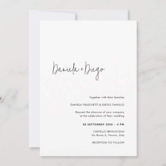 Elegante, moderne QR-UAWG Einladung (Vorderseite)