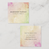 Elegante Moderne Quadratische Visitenkarte (Vorne/Hinten)