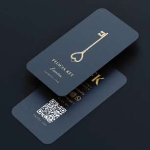 Elegante Moderne Realtor Real Anwesen Agent Dunkel Visitenkarte