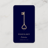 Elegante Moderne Realtor Real Anwesen Mitternacht Visitenkarte (Vorderseite)