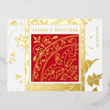 Elegante Moderne Red Business Saisongrüße