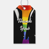 Elegante moderne Regenbogen-Schwulen-Hochzeit-Dank Geschenkanhänger (Vorderseite)