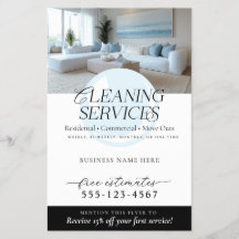 Elegante moderne Reinigungsdienste Marketing Flyer