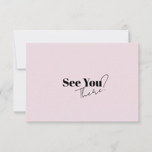 Elegante Moderne Retro Minimalistische Hochzeit RSVP Karte (Vorderseite)