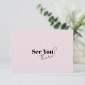 Elegante Moderne Retro Minimalistische Hochzeit RSVP Karte (Stehend Vorderseite)