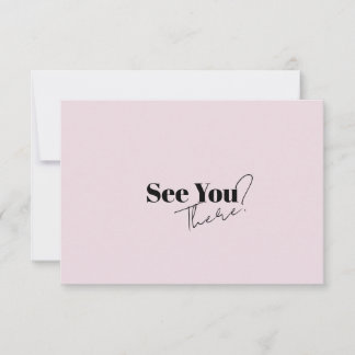 Elegante Moderne Retro Minimalistische Hochzeit RSVP Karte