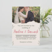 Elegante Moderne romantische Minimalistische Foto  Einladung (Stehend Vorderseite)