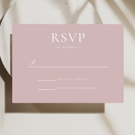 Elegante moderne, rosa Hochzeitskarte RSVP Karte