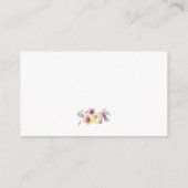 Elegante moderne rosa Lila Blumenzettel Begleitkarte (Rückseite)