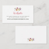 Elegante moderne rosa Lila Blumenzettel Begleitkarte (Vorne/Hinten)