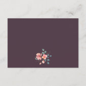 Elegante, moderne Rosa- und Goldfloraldetails Begleitkarte (Rückseite)