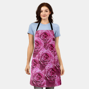 Elegante moderne rosa und violette Rosenmuster Schürze