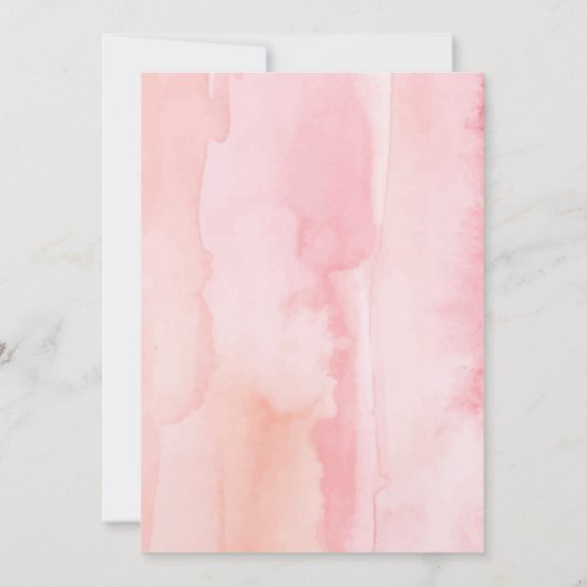 Elegante Moderne rosa Wasserfarbenwelt Girl del Ma Einladung (Rückseite)