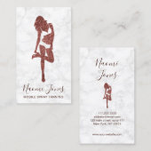 Elegante moderne Rose aus Kupfer Gold Glitzer Spra Visitenkarte (Vorne/Hinten)