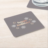 Elegante moderne Rose aus Kupfer Gold Happy Holida Rechteckiger Pappuntersetzer (angewinkelt)