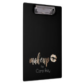 Elegante, moderne Rose aus Kupfer, goldene Lippen Klemmbrett (Rechts)