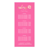 Elegante, moderne Rose aus Kupfer, goldene Lippen Werbekarte (Vorne)