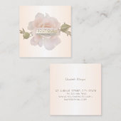 Elegante Moderne , Rose, Blume, Pinselstriche Quadratische Visitenkarte (Vorne/Hinten)