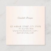 Elegante Moderne , Rose, Blume, Pinselstriche Quadratische Visitenkarte (Rückseite)