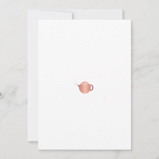 Elegante Moderne Rose Boho Einladung (Rückseite)