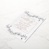 Elegante Moderne Rose Folieneinladung (Gedreht)