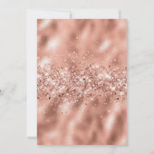 Elegante Moderne Rose Glitzer Hochzeit Einladung (Rückseite)