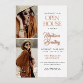 Elegante Moderne Rose Gold Abschluss Ankündigung (Vorderseite)