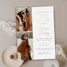 Elegante Moderne Rose Gold Abschluss Ankündigung