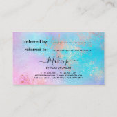 Elegante, moderne Rose Gold Aquarell-Künstler Empfehlungskarte (Rückseite)