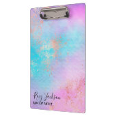 Elegante, moderne Rose Gold Aquarell-Künstler Klemmbrett (Links)