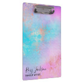 Elegante, moderne Rose Gold Aquarell-Künstler Klemmbrett (Rechts)