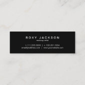 Elegante, moderne Rose Gold Aquarell-Künstler Mini Visitenkarte (Rückseite)