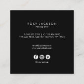 Elegante, moderne Rose Gold Aquarell-Künstler Quadratische Visitenkarte (Rückseite)