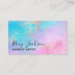 Elegante, moderne Rose Gold Aquarell-Künstler Visitenkarte