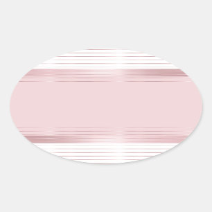 Elegante moderne Rose Gold Blank Template Trendy Ovaler Aufkleber