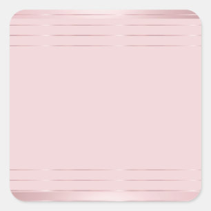 Elegante moderne Rose Gold Blank Template Trendy Quadratischer Aufkleber