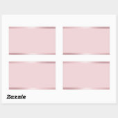 Elegante moderne Rose Gold Blank Template Trendy Rechteckiger Aufkleber (Blatt)