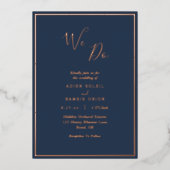 Elegante moderne Rose Gold, das wir Hochzeiten mac Folieneinladung (Vorderseite)