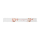 Elegante Moderne Rose Gold Floral Bly Band (Flach)