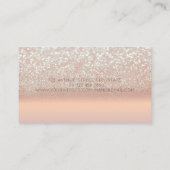 Elegante Moderne,Rose Gold Glitzer Bokeh High Heel Visitenkarte (Rückseite)