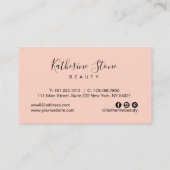 Elegante moderne Rose Gold Glitzer schwarzer Marmo Visitenkarte (Rückseite)