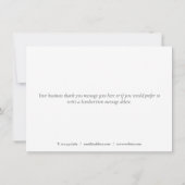 Elegante Moderne Rose Gold Glitzer Script Dankeskarte (Rückseite)