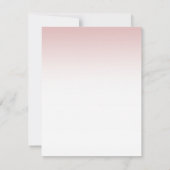 Elegante moderne Rose Gold Handschrift Template Mitteilungskarte (Rückseite)