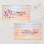 Elegante Moderne, Rose Gold Pinselstriche Schlagan Visitenkarte (Vorne/Hinten)