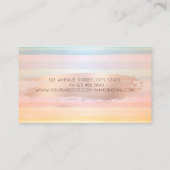 Elegante Moderne, Rose Gold Pinselstriche Schlagan Visitenkarte (Rückseite)