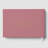 Elegante Moderne Rose Gold Quinceñera Gästebuch (Rückseite)