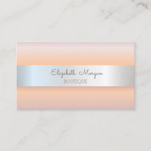 Elegante moderne Rose Gold, Silberstreifen Visitenkarte