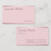 Elegante moderne Rose Gold Template Trendy Einfach Visitenkarte (Vorne/Hinten)
