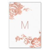 Elegante Moderne Rose Goldene Tischnummern (Rückseite)