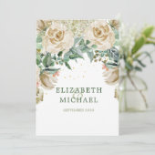 Elegante moderne Rose Jüdische Hochzeit Chuppah Einladung (Stehend Vorderseite)